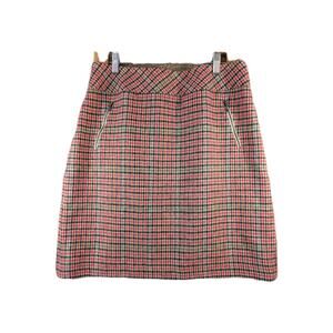 Talbots Pink Tweed Wool Blend A‑Line Skirt 10 – Knee Length, Zip Pockets, Lined